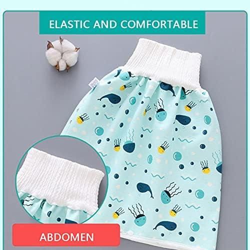 Diaper Skirt,Washable Waterproof Toddler Potty Training Skirt Cotton Toilet Training Nappy Skirt for Baby Boys Girls