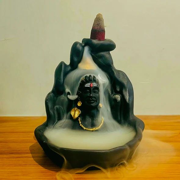 Adiyogi Shiva- Fog Fountain (10 Free scented cones)