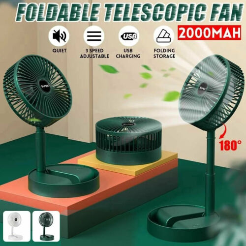 Folding Retractable Rod USB Charging Fan